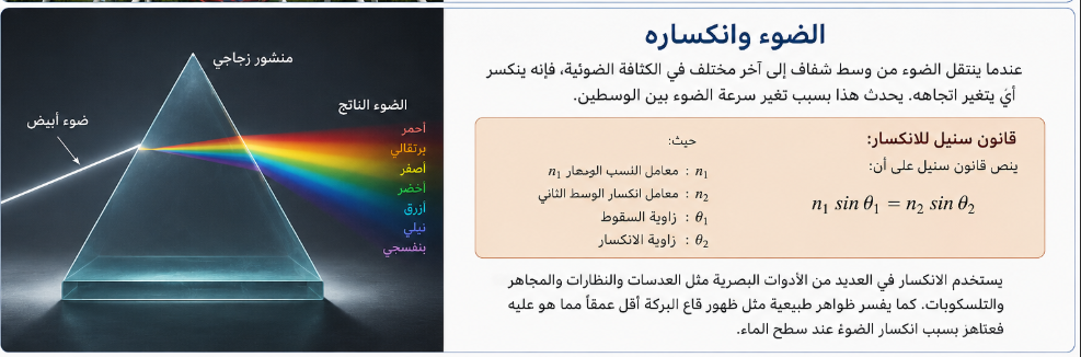 الضوء وانكساره